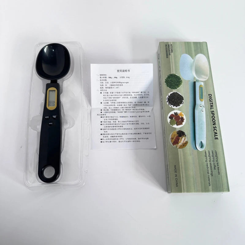 Mini Spoon Scale Digital Kitchen Scale LCD Digital Measurement Adjustable Weighing 0.1-500G Milk Coffee Powder Weight Measure