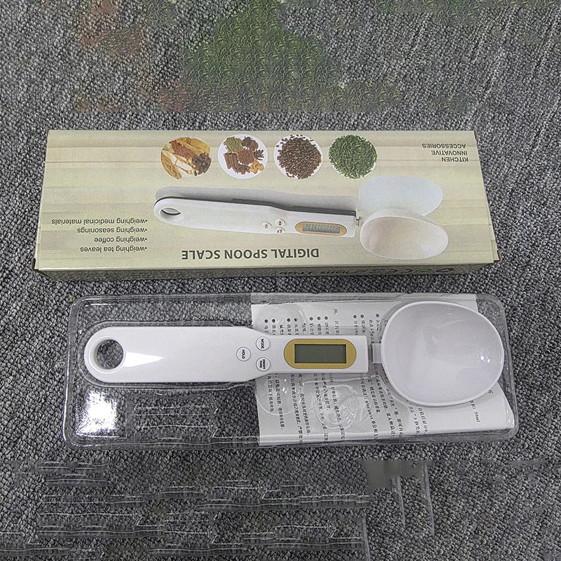 Mini Spoon Scale Digital Kitchen Scale LCD Digital Measurement Adjustable Weighing 0.1-500G Milk Coffee Powder Weight Measure